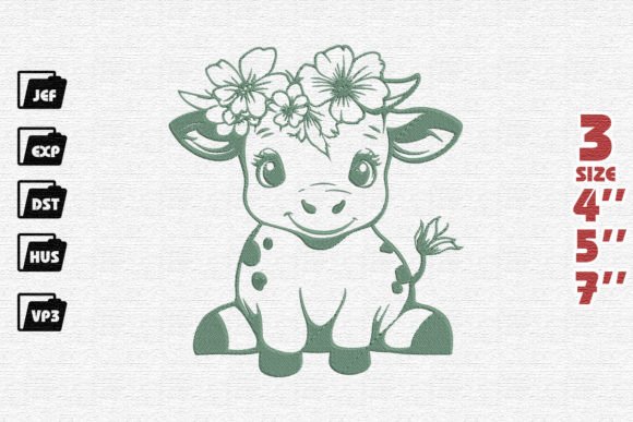 Baby Cow Embroidery: A Playful Holiday Staple