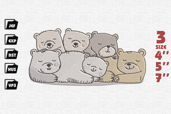 Cute Animals, Family Embroidery