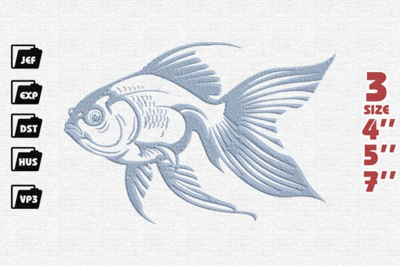 Elegant Fish Embroidery