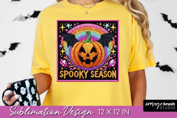 Halloween Pumpkin Faux Embroidery Patch